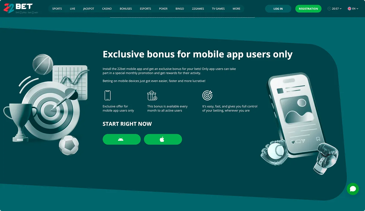 22Bet Mobile app